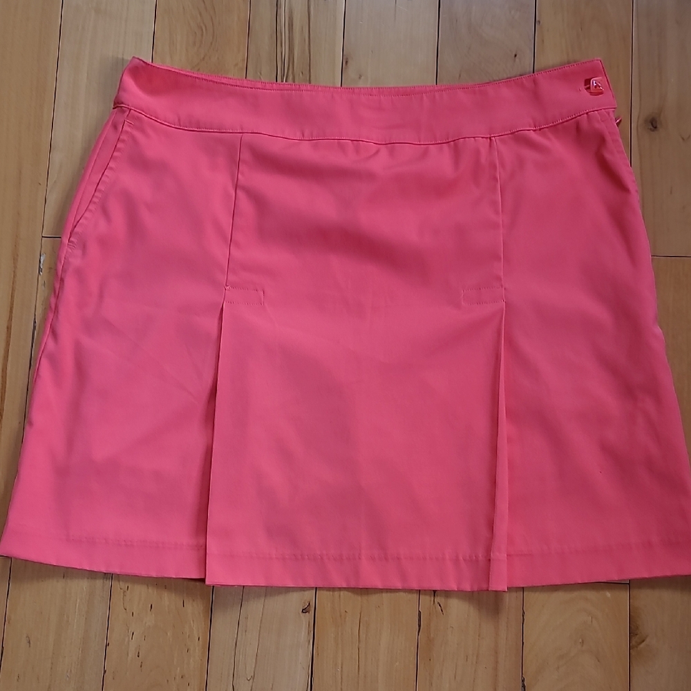 Bright Coral Skort by EP New York